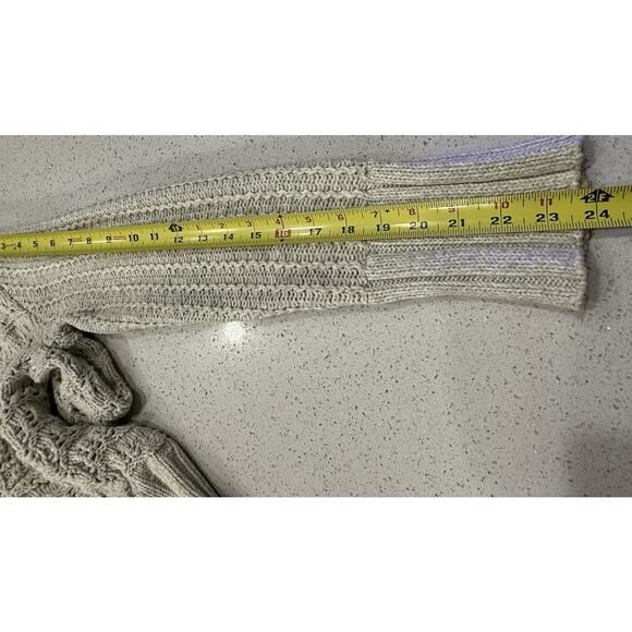 Lucky Brand Crochet Cardigan Women’s Small Beige Neutral Boho Festival Layer - Picture 5 of 9